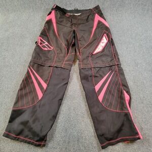 Fly Racing Free Ride Pants Mens 38 Black Pink Motocross Off Road MX Polyester